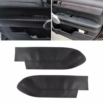 Черный кожаный чехол на подлокотник передней двери для Honda CRV 2007 2008 2009 2010 2011, подлокотник двери автомобиля, панель кожного покрова Front Black