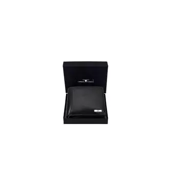 Черный кожаный кошелек Oliver Aniline для мужчин