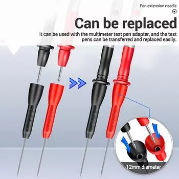 Черный + красный автомобильный щуп удлинитель мультиметра ПВХ + латунь замена