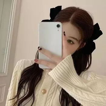 Черный Красный Бархатный Бантик Заколка Для Волос Год Девочки Повязка На Голову Темперамент Женщин Аксессуары Для Волос Осень Зима Челки Заколки Подарок 2 Шт./лот красный