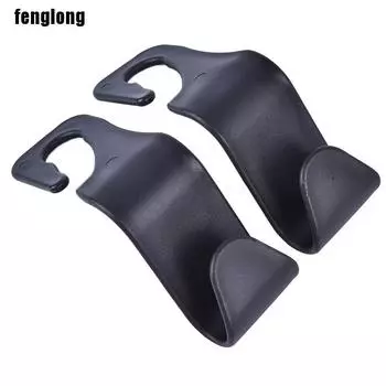 Черный крючок для автомобильного сиденья, кошелек, сумка, вешалка, сумка для хранения, аксессуары с зажимом чёрный