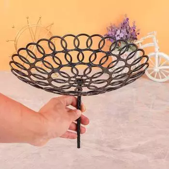 Черный круглый держатель стебля для цветов Кронштейн для вазы икебана с нескользящей стойкой Прочный полый съемный дизайн