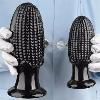 Черный кукурузный пенис анальная пробка растительный пенис имитация большого дилдо устройство для женской мастурбации товары для взрослых S