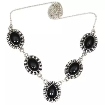 Черный кулон из серебра с подвеской из драгоценных камней, ручная работа, День святого Валентина, золото