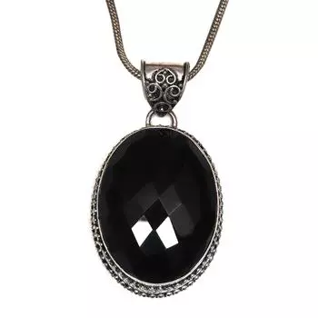 Черный кулон из серебра с подвеской из драгоценных камней, ручная работа, День святого Валентина, золото