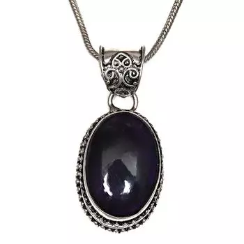 Черный кулон из серебра с подвеской из драгоценных камней, ручная работа, День святого Валентина, золото