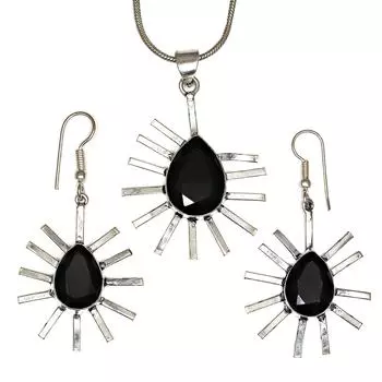 Черный кулон на позвоночнике с драгоценными камнями, подарок на День святого Валентина