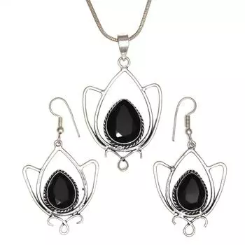 Черный кулон на позвоночнике с драгоценными камнями, ювелирные изделия ручной работы ко Дню святого Валентина, золото