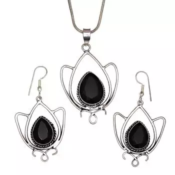 Черный кулон на позвоночнике с драгоценными камнями, ювелирные изделия ручной работы ко Дню святого Валентина, золото