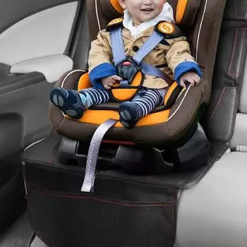 Черный, легко устанавливаемый защитный коврик для сиденья автомобиля, водонепроницаемый, универсальный, подходит для детей чёрный