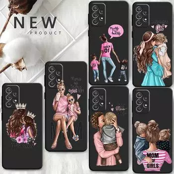 Черный матовый чехол для Xiaomi Mi 10 5G A2 Lite 11 Lite 10S 9T 10T 11T 9 SE 12 12X Note 10 Pro Woman Fashion girl Super Mom baby Xiaomi Mi A2 Lite