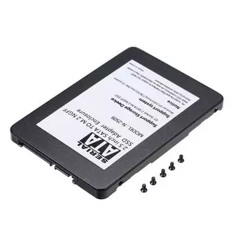 Черный металлический корпус SSD M.2 NGFF SSD на 22-контактную карту адаптера SATA 2.5 ii 2280, высота 7 мм
