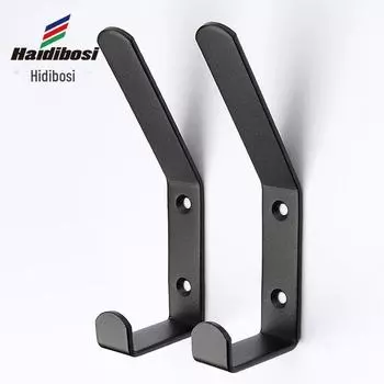 Черный металлический настенный крючок для одного предмета одежды