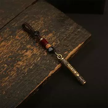 Черный Миф Укун Игровой Периферийный Брелок Золотая Дубина Латунь Медь Наличные Hd Двусторонняя Школьная Сумка Багаж Автомобильный Подвеска A2