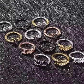 Черный Миф Укун Плотная Мантра Окружающие Кольца Мужские и Женские Пары Золотой Обруч Высшее Сокровище Укун Парные Кольца белый