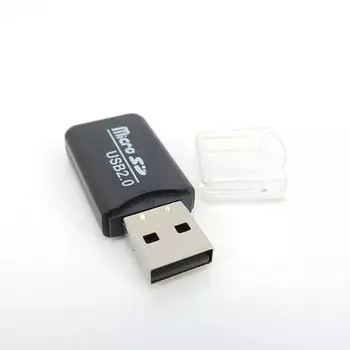 Черный мини-USB 2.0 Интерфейс Card Reader Micro SD TF Флэш-память Высокоскоростной адаптер USB-порта для ПК Компьютер