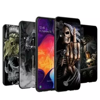 Черный мягкий чехол для телефона с изображением черепа и скелета Grim Reaper для Samsung Galaxy A40 S A30 S A2 A20E A20 S A10S A10 E A90 A80 A70 S A60 A50S Samsung A10
