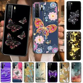 Черный мягкий чехол с красивым рисунком бабочки Пух для Huawei Nova 8 7 6 SE 5T 7i 5i 5Z 5 4 4E 3 3i 3E 2i Pro, чехол для телефона Huawei Nova 3