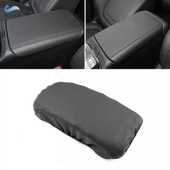 Черный мягкий кожаный чехол на подлокотник консоли для Hyundai Tucson Nx4 2022, автомобильный центральный подлокотник, кожный чехол, отделка