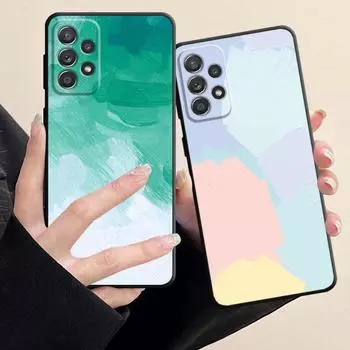 Черный мягкий матовый чехол для Samsung Galaxy A53 A22 A71 A31 A51 A52 A23 A33 A32 A21s A72 A13 A11 A91 A14, чехол для масляной живописи Samsung A11