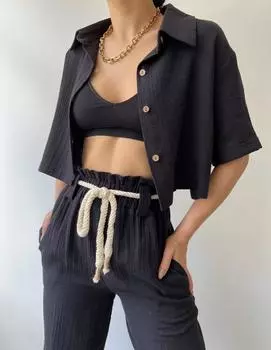 Черный муслиновый комплект Mai Olympos Rope