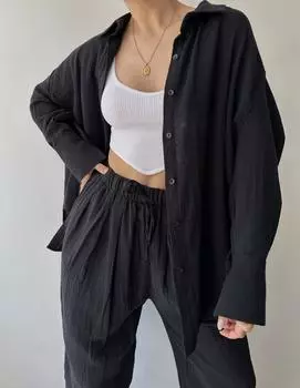 Черный муслиновый комплект Ramila