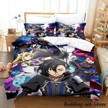Черный набор постельного белья Summoner Single Twin Full Queen King Size Bed Set Adult Kid Bedroom Duvetcover Sets Anime Parure de lit Bed 70x133cm 2pcs