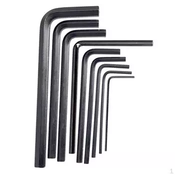 Черный набор шестигранных ключей для деталей бас-электрогитары