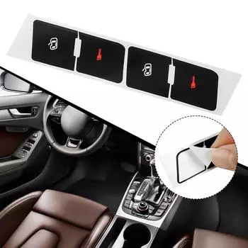 Черный накладной центральный замок наклейки декали персонажи A