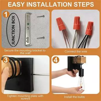 Черный настенный светильник с вилкой для спальни, прикроватный светильник для чтения в сельском доме, промышленный настенный светильник, настенный светильник из дерева (Нет лампочки) Bulb Not included