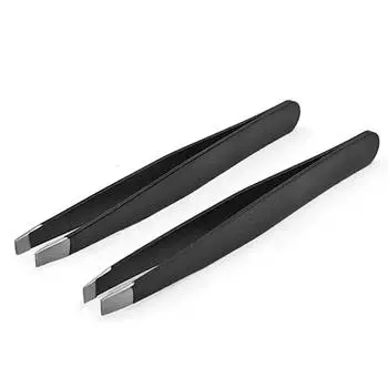 Черный нержавеющий пинцет для бровей Пинцет для бровей Выщипывание волос Пинцет для бровей Пинцет для бровей Зажим для выщипывания волос