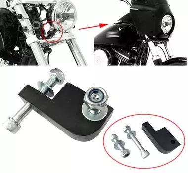 Черный обтекатель, удлинительный блок для фары для Harley Dyna FXDL FXDF FXDB FXDWG