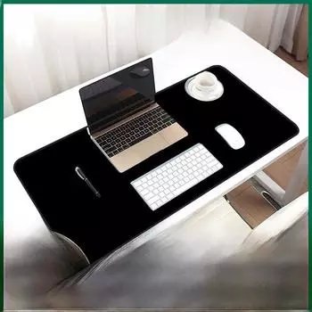 Черный очень большой грязеотталкивающий коврик для мыши для игр и офисного стола с фиксирующим краем 260*210*2