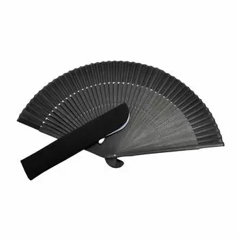 Черный официальный веер из чистого шелка, сделанный в Японии, траурный веер, черный веер [Nagomiya], сумка, набор из 2 предметов, торжества, соболезнования,