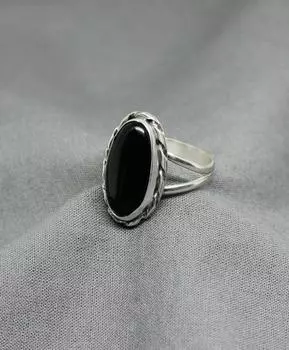 Кольцо ручной работы и массивное кольцо из черного оникса из стерлингового серебра 925 пробы, все размеры FR-156 6 чёрный