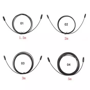 Черный оптический цифровой аудиокабель TOSLink 1,5 м 2 м 3 м 5 м 2m