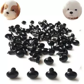 Черный овальный треугольный нос куклы, безопасный нос куклы, нос куклы, глаза, аксессуары для куклы «сделай сам» 6*8mm-50pcs чёрный
