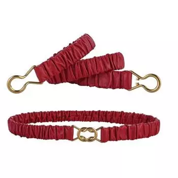 Черный овчинный эластичный пояс с тонким поясом для костюма и платья, декоративный пояс для пальто, кожаный женский поясной уплотнитель красный