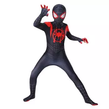 Черный паук косплей дети полный паук тело разделяемый паук косплей сильный 100 [COSIWO] костюм, колготки, костюм, маска, костюм, мягкий, эластичный,