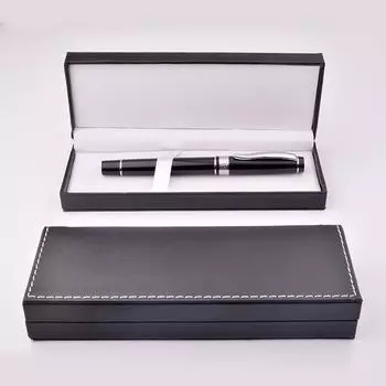 Черный пенал для канцелярских принадлежностей для школьников, роскошная коробка для ручек, водонепроницаемая пенал из искусственной кожи, школьные канцелярские принадлежности, подарок для ребенка