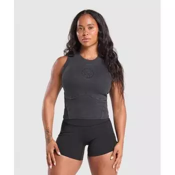 Черный пигментный краситель Gymshark Premium Legacy Tank B1c5q Bb67 XS
