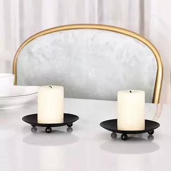 Черный подсвечник, украшение для подсвечника, подсвечники из кованого железа One Size чёрный