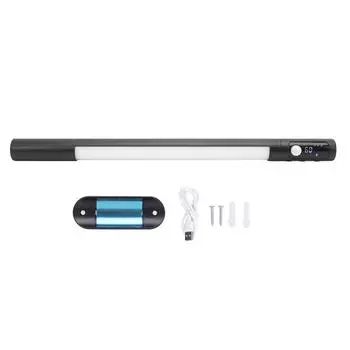 Черный подсветка под шкафом, датчик движения, светодиодный дисплей, 3 цветовых температуры, 4 уровня яркости, регулируемая яркость, 2000 мАч, приемник