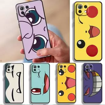 Черный противоударный чехол для Samsung Galaxy A32 S22 S21 Note 20 Ultra 10 Plus 8 9 A72 S20 A22, бампер для телефона, лицо Покемона и Пикачу Samsung Note 8