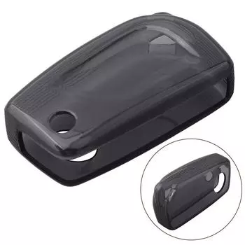 Черный прозрачный чехол для ключа-брелока для Toyota, RAV4, Camry, Corolla, раскладной чехол для ключа-брелока для автомобиля, аксессуары прозрачный черный