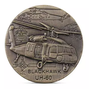 Черный ястреб UH-60 Универсальный вертолет Памятная коллекция монет Подарочный сувенир