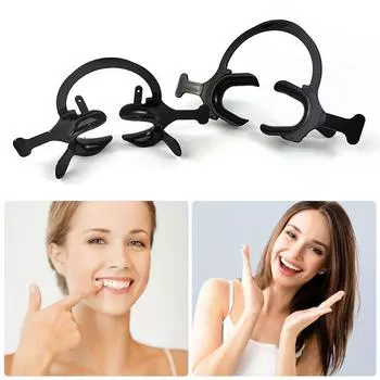 Черный расширитель для губ, стоматологический расширитель C-образной формы с ручкой, внутриротовой щечный ретрактор для губ, ортодонтические стоматологические принадлежности