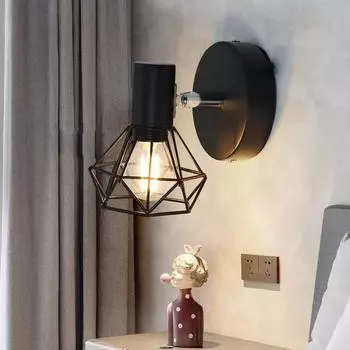 Черный/розово-золотистый железный светильник E14 для точечного светильника, настенный светильник для настенного светильника, светильники для гостиной