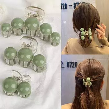 Черный с маленькой застежкой Water Diamond m Letter, модный топ с высокой головкой, женская шпилька с челкой 1 bead