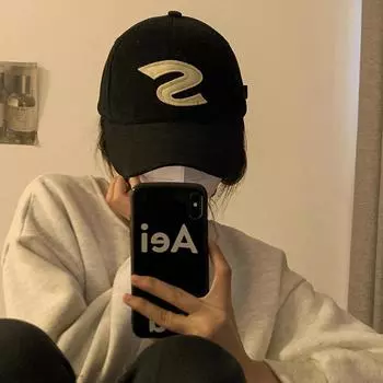 Черный S стандарт, большая окружность головы, широкие поля, бейсболка, женское лицо, маленькая кепка, универсальная шляпа, солнцезащитный козырек на весну, осень и лето Adjustable красный